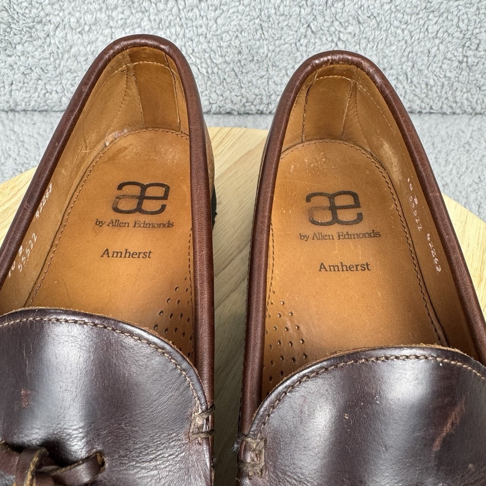 Allen‎ Edmonds Amherst 10 D Brown Pebbled Calf Kilt Loafer Shoes Preppy 42263 - Picture 11 of 12